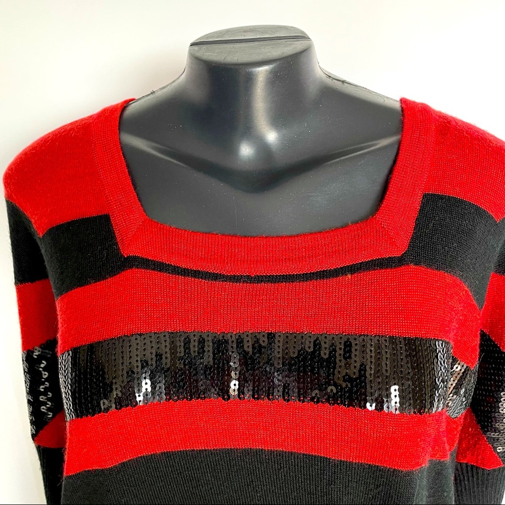 Lauran Vidal Red And Black (With Sequins) Sweater - image 2